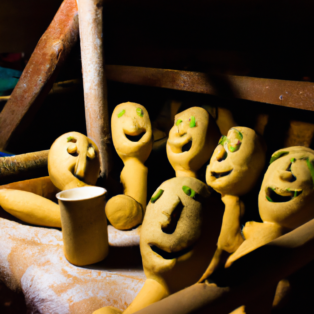 Groupe d’amis autour d’une table travaillant l’argile autodurcissante